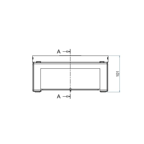 Produktbild UBD 210 207  -  Unterflur-Bodendose UBD 210 inkl. belegtem Deckel aus Chromstahl, geschliffen, und 1 Schnurauslass